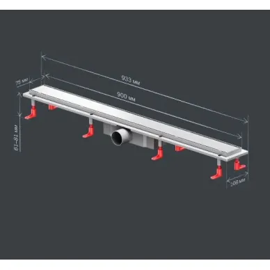 Душевой лоток Am.Pm PrimeFlow (W02SC-U11-090-04SB) (900мм) универсальный затвор Tile 6