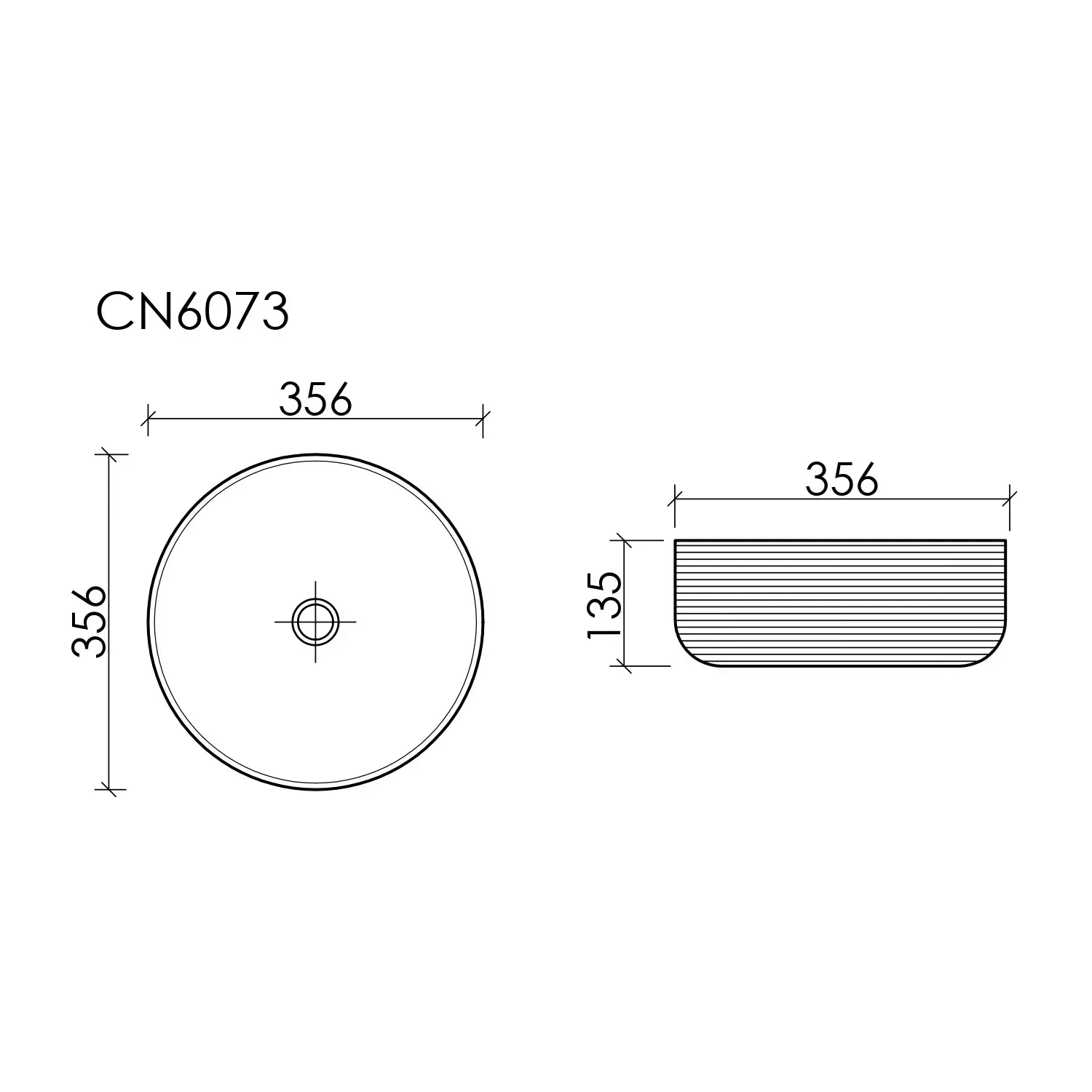 Раковина накладная Ceramicanova Element CN6073MW 36 см, белая матовая 5