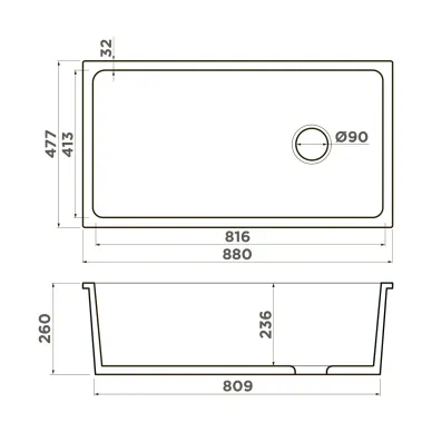 Мойка кухонная Omoikiri Tokara 88-U/I-WH Glossy 4993867 88x47.7 см, белая глянцевая 3