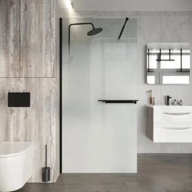 Душевая перегородка Niagara Nova NG-582-12BLACK 120х200 стекло белый градиент/профиль чёрный 6