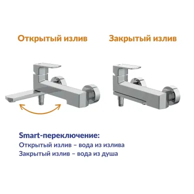 Смеситель для ванны Cersanit WISLA 63056 хром 8