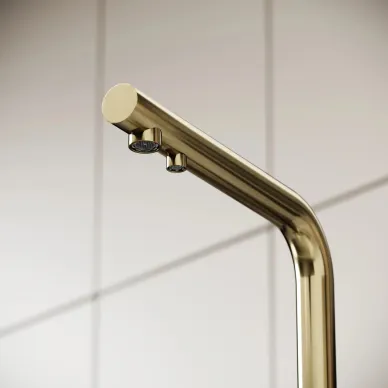 Смеситель для кухни Sancos Foster SC4014BG с функцией подключения фильтра, золото браш 1
