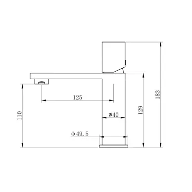 Смеситель для раковины Wonzon & Woghand WW-101-BS брашированный никель 1