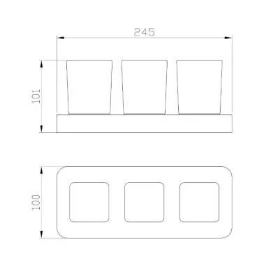 Стакан Wonzon & Woghand Lotte WW-8338 тройной, хром 1