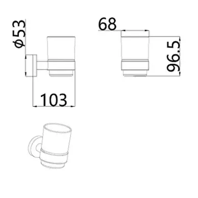 Стакан AQUAME Trento AQM7212MB черный 1