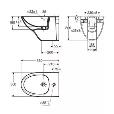 Биде подвесное Ido Seven D (51111) 1