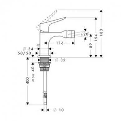 Смеситель для биде Hansgrohe Axor Citterio M (34210000) 1