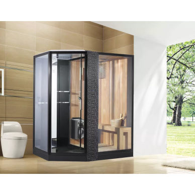 Сауна Orans Diamond (SR-89103RS Black) (180х130) правая 8