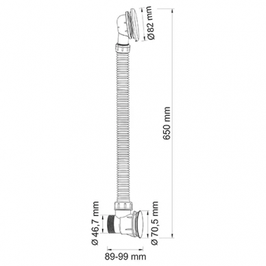 Слив-перелив Wasserkraft Wern 4200 (A075) матовый хром 1