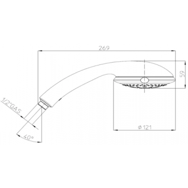Ручной душ Bossini Ocean (B00102.030) (4 режима) хром 6