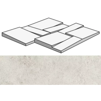 742240 La Roche Blanc Modulo Muretto 3D 30x30 0