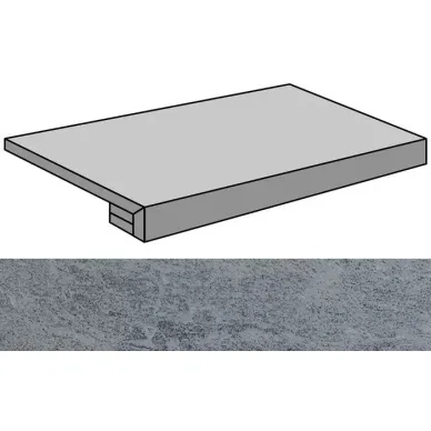 Burlington Grey Lappato Gradone Rec-90 44.63x89.46 0