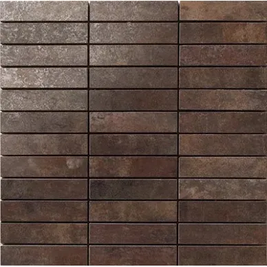 Metal Titanium Lappato Mosaico 2.5x10 29.75x29.75 0