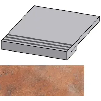 A.Mano Rosso Natural Gradone Rec-30 29.75x29.75 0