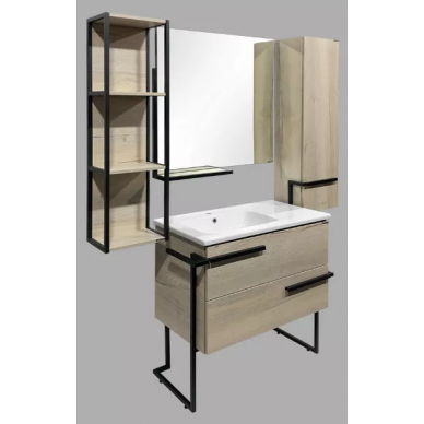 Тумба для ванной Comforty Дюссельдорф-90 (87x84x47 см), дуб дымчатый 6