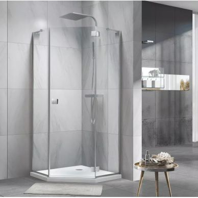 Душевой уголок Koller Pool Neon (N90PС) 90х90х195 см, профиль хром/стекло матовое 5
