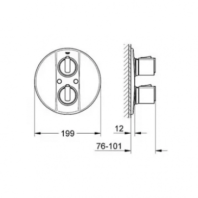 Термостат для душа Grohe Grohtherm 2000 New (19354001) скрытого монтажа 1