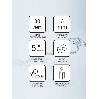 Душевая дверь Ravak Pivot PDOP2-100 (03GA0300Z1) профиль черный/стекло Transparent 5