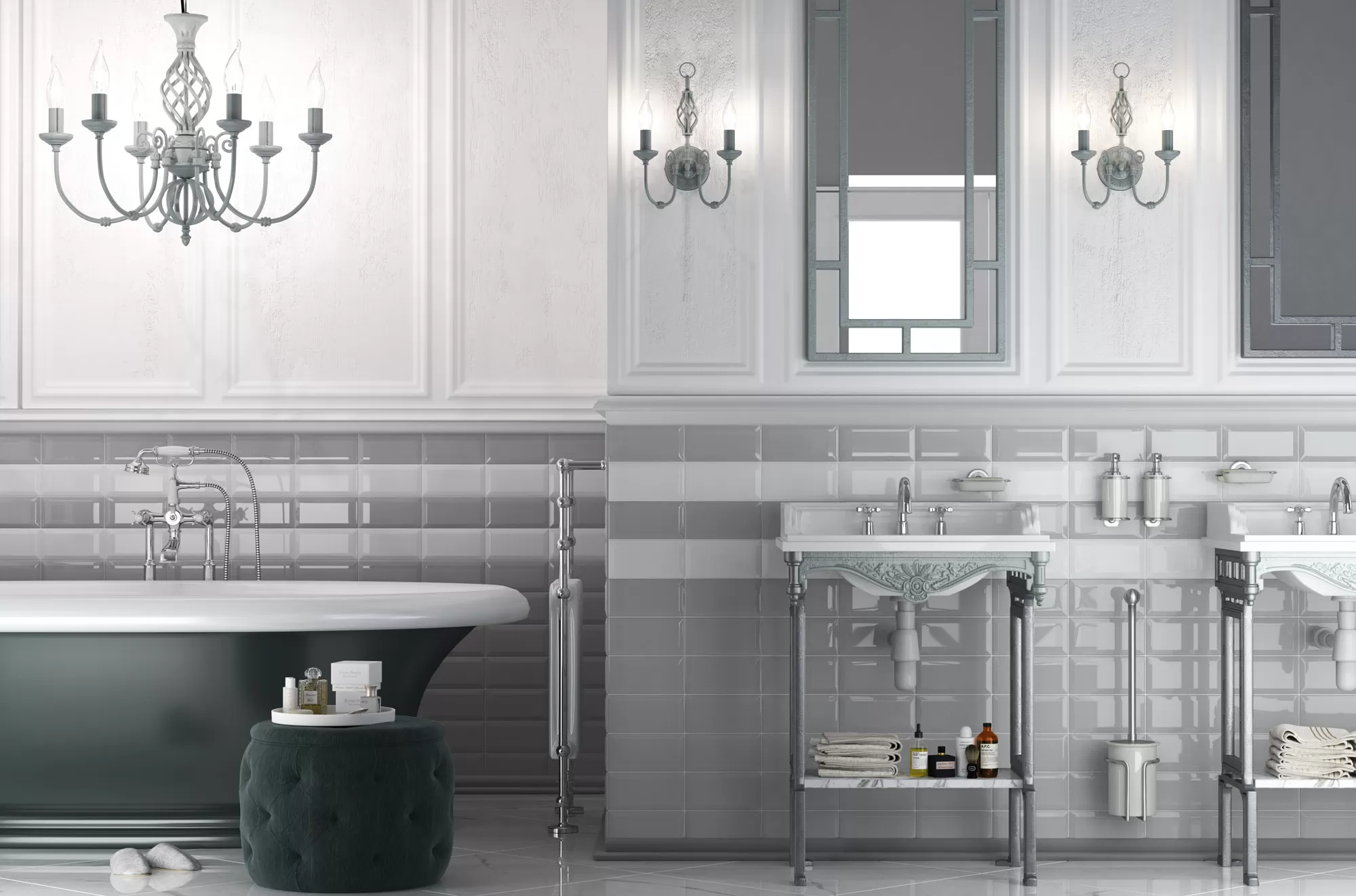 Golden Tile Metrotiles белая 10х20