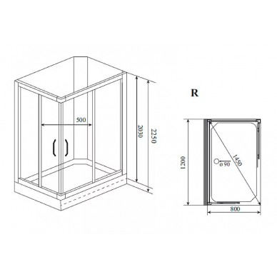Душевая кабина Timo Premium (ILMA102R)120x80 без гидромассажа, правая 19