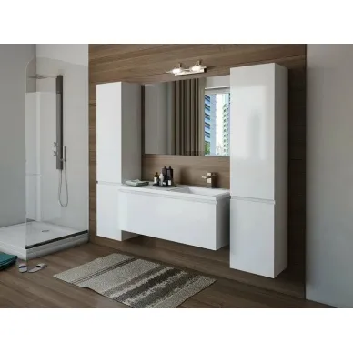Тумба с раковиной Эстет Dallas Luxe 110 R (ФР-00002023) (правая) подвесная, 1 ящик, белая 5
