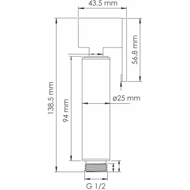 Гигиенический душ Wasserkraft Asphe 7700 (A335) золото розовое 1