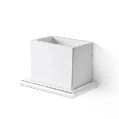 3SC Guy Стакан подвесной, композит Solid Surface, цвет: белый матовый/белый матовый GU03BO 0