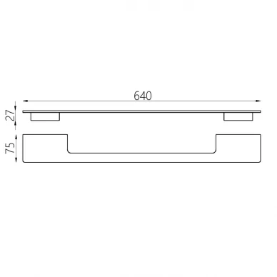 Полотенцедержатель Abber Funktion AA1157 64 см, хром 1