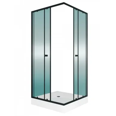 Душевой уголок Teymi Lina T00604 90x90, с поддоном, чёрный/стекло прозрачное 8