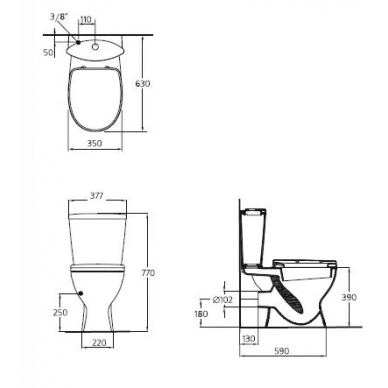 Унитаз напольный Ideal Standard Ocean Junior (W904401) с сиденьем 1