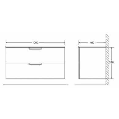 Тумба для ванной Belbagno Leticia 100 (Bianco Lucido) 3