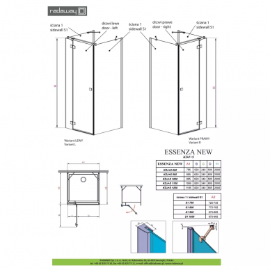 Душевая дверь Radaway Essenza (385024-01-01R) (120 см) (R) 5