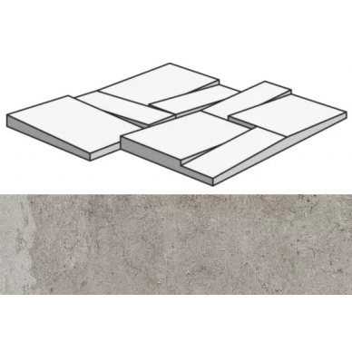 742242 La Roche Grey Modulo Muretto 3D 30x30 0
