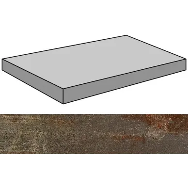 Cast Iron Oxidum Natural Gradone Rec Ang 29.67x119.3 0