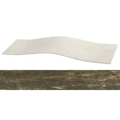Nanoessence Brown Lappato Curve-22.5 22.22x88.6 0