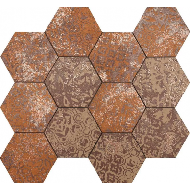 MEDB Remake Mosaico Esagona Dek Bronze RT 34.5x29.8 0