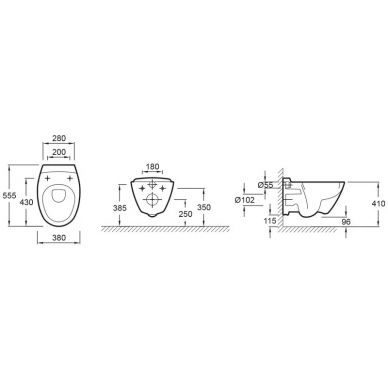 Чаша подвесного унитаза Jacob Delafon Presquile (E4440) с сидением микролифт 1