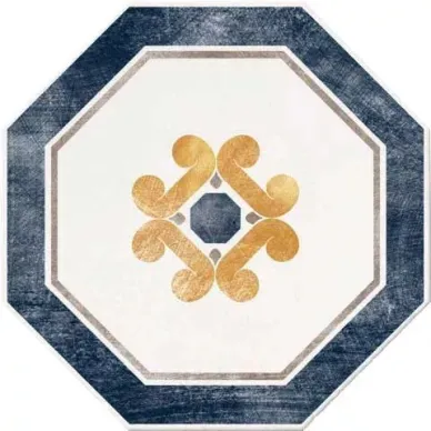 1041177 Via Emilia OTTAGONA LATO 10 BIANCO-BLU 24x24 0