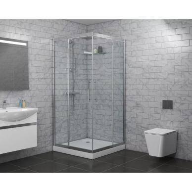 Душевой уголок Grossman Pragma (PR-100SQ) 100x100x200 см, серебро 6
