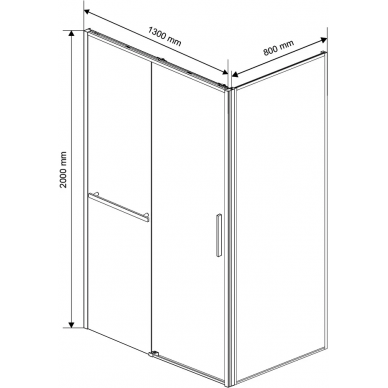 Душевой уголок Vincea Slim Soft (VSR-1SS8013CL) 130x80х200 см, профиль хром/стекло прозрачное 5
