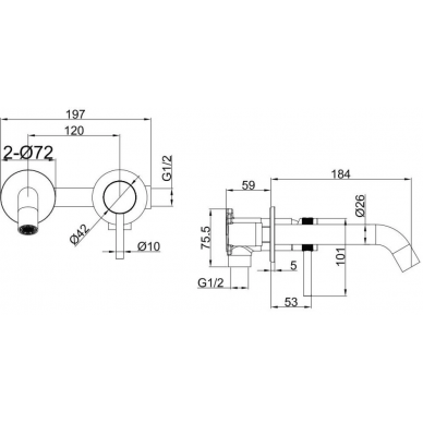 Смеситель для раковины Allen Brau Priority (5.31030-BN), скрытого монтажа, никель 5