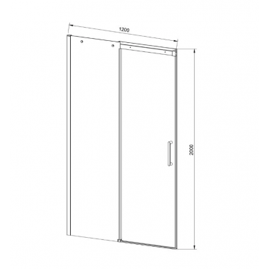 Душевая дверь Vincea Dice (VDS-4D120CL) 120x200 см, профиль хром/стекло прозрачное 2
