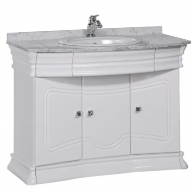 Тумба для ванной Aquanet Греция 110 swarovski (белый) 6