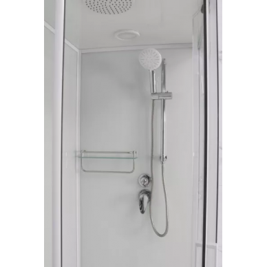 Душевая кабина Frank F409/2 White (131009) 90х90х220 см, прозрачное стекло 5