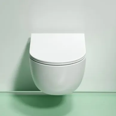 Унитаз подвесной Ceramicanova Modena Rimless (CN6063MW) (белый матовый) с сиденьем микролифт 5