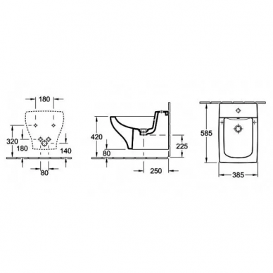 Биде подвесное Villeroy & Boch La Belle (542700R1) 1