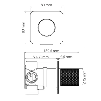 Душевая система Wasserkraft Ems 7600 скрытого монтажа, золото 9