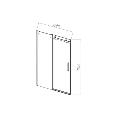 Душевая дверь Vincea Como-N VDS-4CN120CGB 120x195 см, профиль черный/стекло тонированное 5