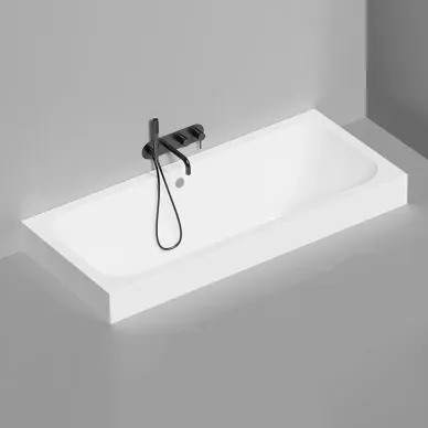 Ванна из литого мрамора Salini Orlanda Axis Kit 103323M S-Stone 170x75 см, белая матовая 5