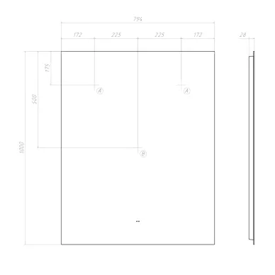 Зеркало VIGO Quadro Comfort 145 80 см 5